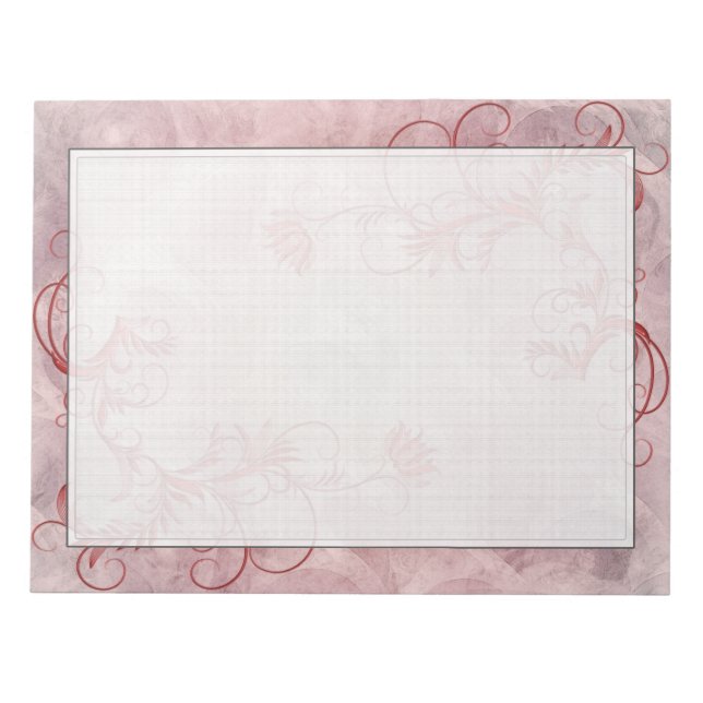 Bloc-notes couleur rouge flou changeable (Devant)