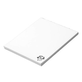 Bloc-notes crânien 5,5 po x 6 po (noir)