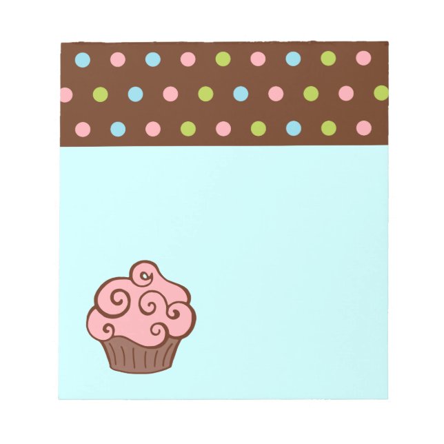 Bloc-notes Cupcake rose (Devant)