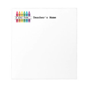 Bloc-notes Customisé "Crayons colorés" de l'enseig