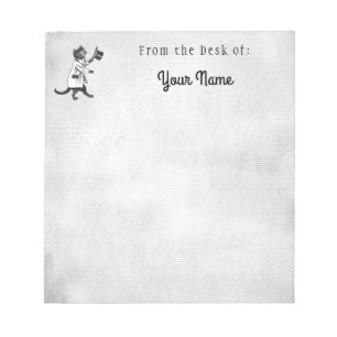 Bloc-notes d'art Vintage Chat Cool personnalisé