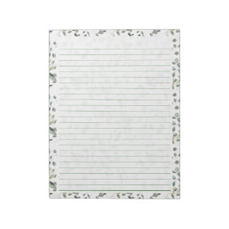 Bloc-Notes De 40 Pages Avec Aquarelle Eucalyptus