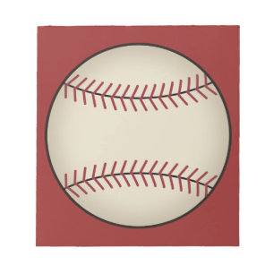 Bloc-notes de baseball rouge