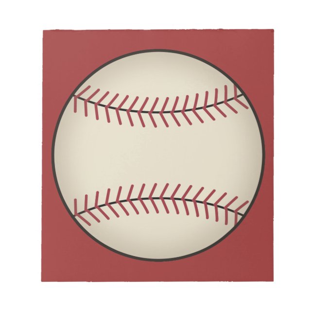 Bloc-notes de baseball rouge (Devant)