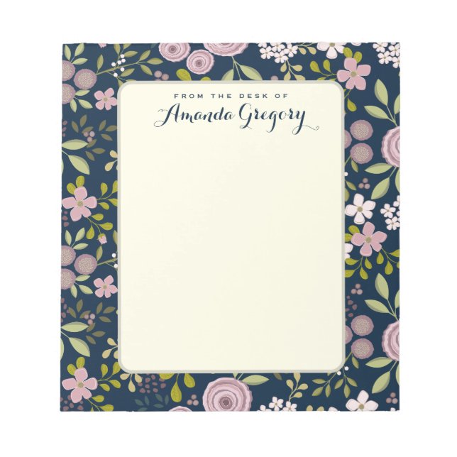 Bloc-notes de bureau personnalisé Wild Garden Flor (Devant)