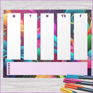 Bloc-notes de calendrier hebdomadaire tropical dyn