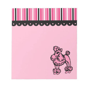 Bloc-notes de caniche rose