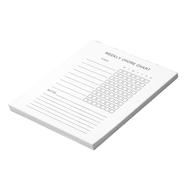 Bloc-notes de carte horaire hebdomadaire (Tourné)