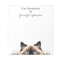 Bloc-notes de chat rigolo Ragdoll
