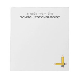 Bloc-notes de classique de psychologue d'école