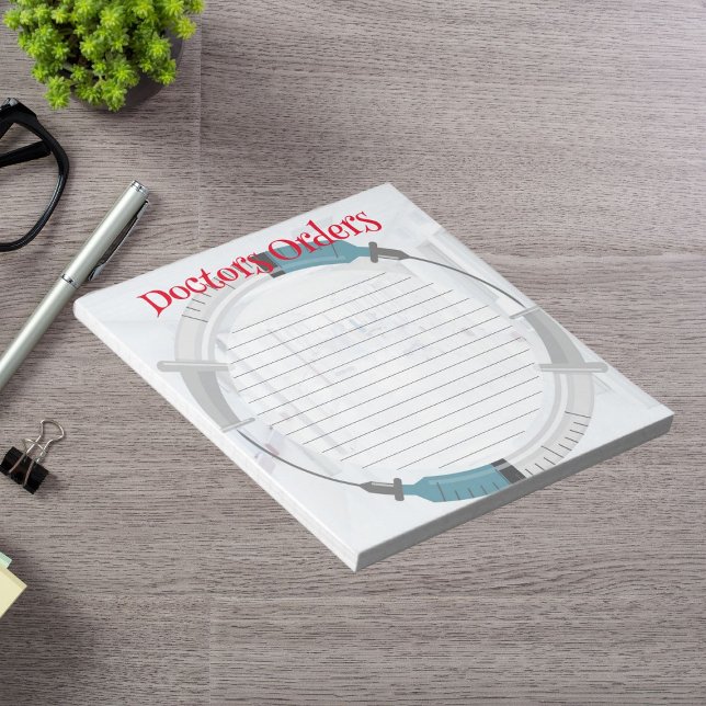 Bloc-notes de commandes de médecins personnalisés (Personalized Doctors Orders Notepad)