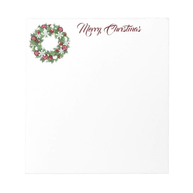 Bloc-notes de couronne de Noël (Devant)