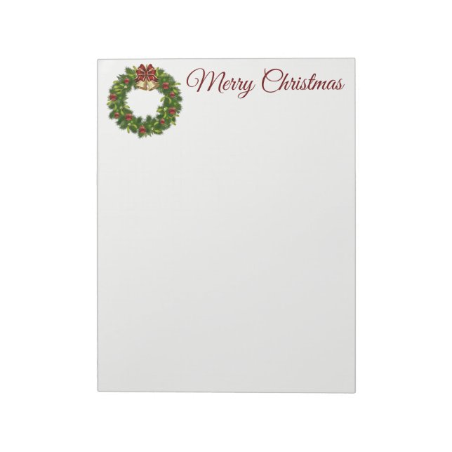 Bloc-notes de couronne de Noël (Tourné)