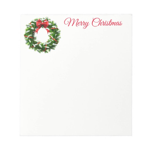 Bloc-notes de couronne de Noël (Devant)