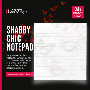 Bloc-notes de design artistique aquarelle Shabby C