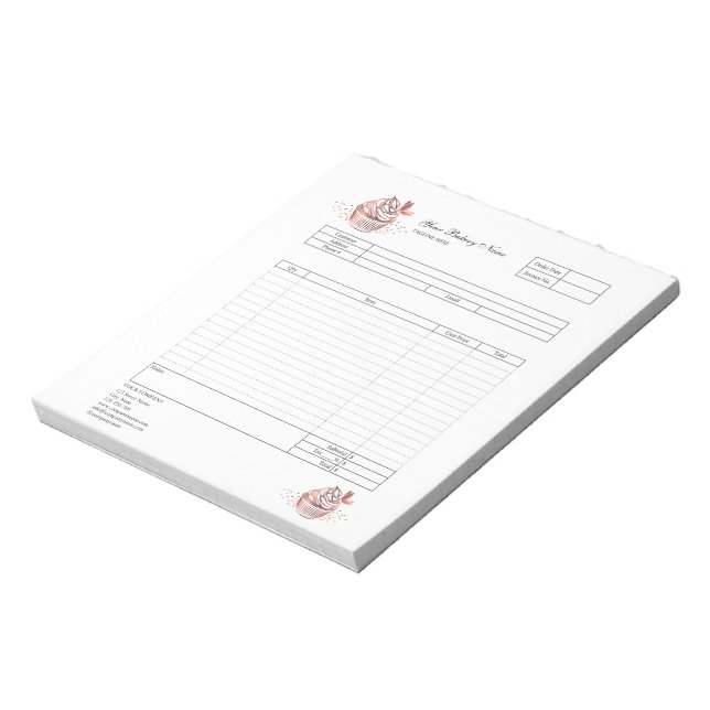Bloc-notes de facture de formulaire de commande de (Tourné)