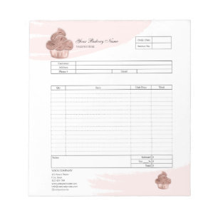Bloc-notes de facture de formulaire de commande de