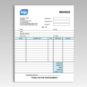 Bloc-notes de facture personnalisé pour petite ent