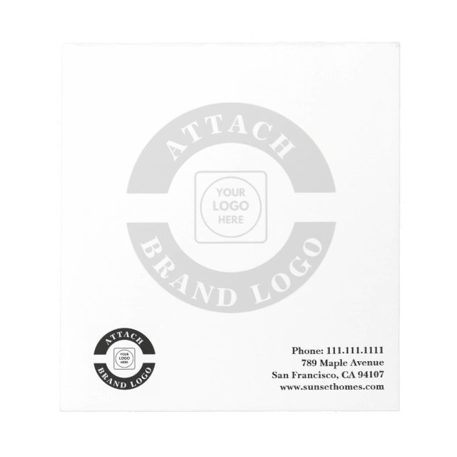 Bloc-notes de fond de logo d'entreprise pour l'ima (Devant)