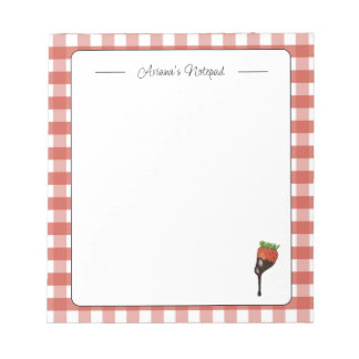 Bloc-notes de fraise personnalisé rouge mou