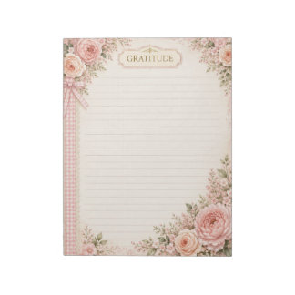 Bloc-notes de gratitude florale