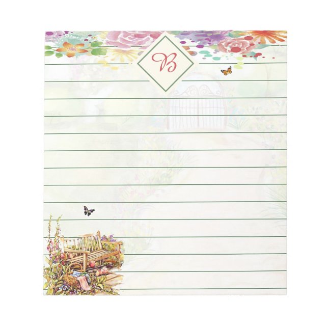 Bloc-notes de jardin printanier (Devant)