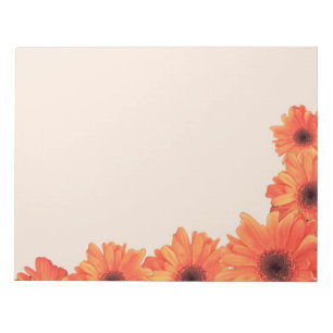 Bloc-notes de jolies marguerites orange