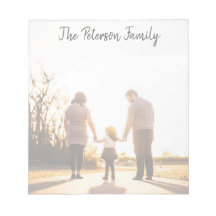 Bloc-notes de la famille personnalisée - photo ple
