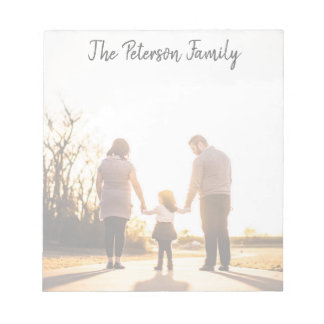 Bloc-notes de la famille personnalisée - photo ple