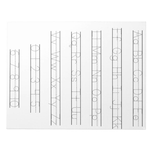 Bloc-notes de la feuille de calcul de suivi alphab (Devant)