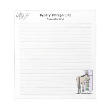 Bloc-notes de la liste de fourrage glacial