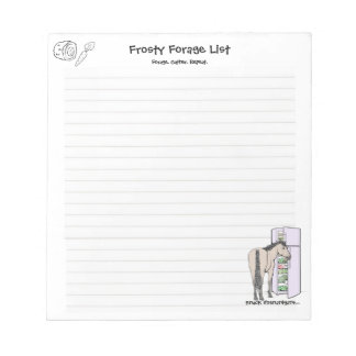 Bloc-notes de la liste de fourrage glacial