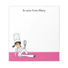 Bloc-notes de la recette pour fille de dessin anim