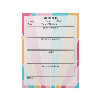 Bloc-notes de la réunion - brillant