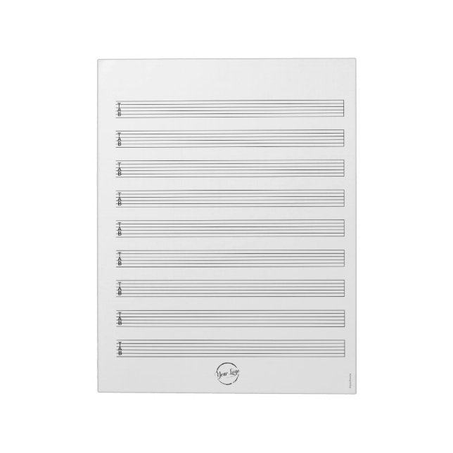 Bloc-notes de la tablette de guitare vierge du log (Tourné)