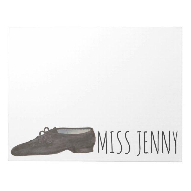 Bloc-notes de l'enseignant de danse de chaussures  (Devant)