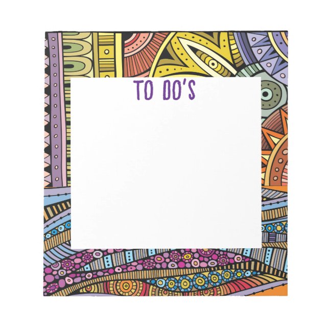 Bloc-notes de liste de choses à faire Busy Design (Devant)