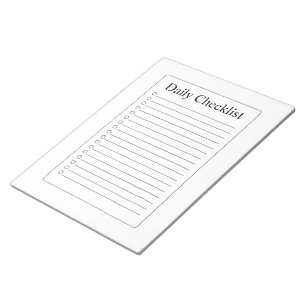 Bloc-notes de liste de contrôle quotidienne modern
