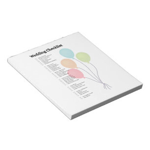 Bloc-notes de liste de mariage élégant