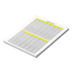 Bloc-notes de multiplication #0-13