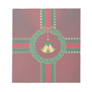 Bloc-notes de Noël des étoiles et des rayures