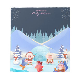 Bloc-notes de Noël Oursons d'hiver