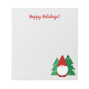 Bloc-notes de Noël personnalisé pour gnome mignon