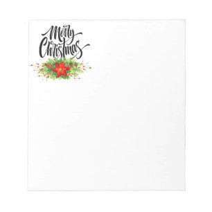 Bloc-notes de Noël Poinsettia