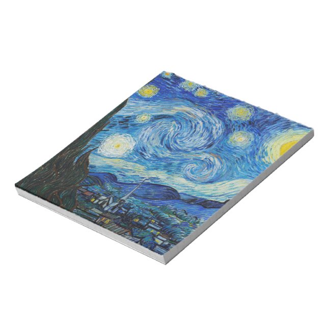 Bloc-notes de nuit Vincent Van Gogh Starry (Tourné)