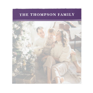 Bloc-notes de photos de famille minimaliste violet