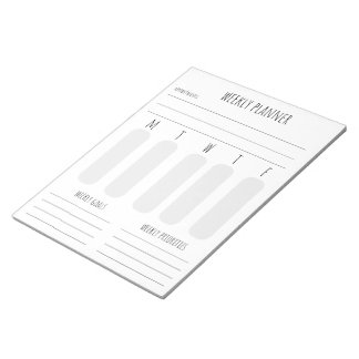 bloc-notes de planification hebdomadaire
