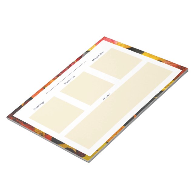 Bloc-notes de planification quotidienne à thème d' (Incliné)