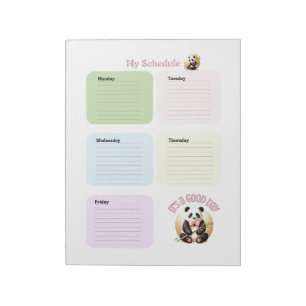 Bloc-notes de planification quotidienne coloré Cha
