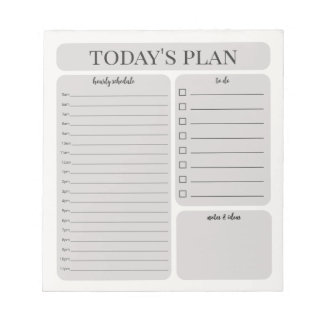 Bloc-notes de planification quotidienne minimalist